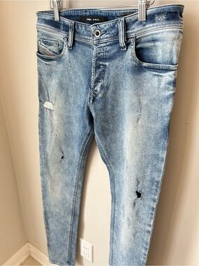Diesel D.N.A. Distressed Skinny Jeans Y2K Indie Sleeze Grunge Denim